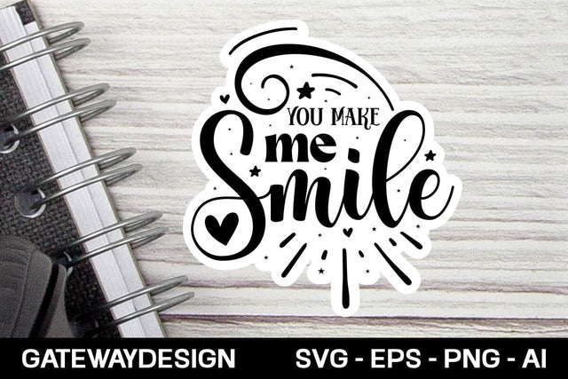 You Make Me Smile sticker design SVG designmaster24 