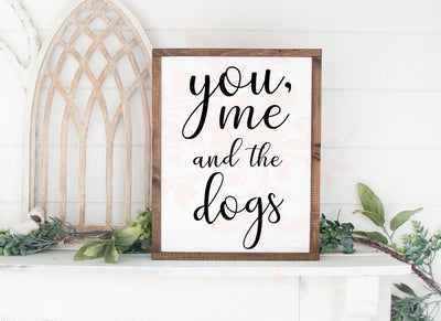 You me and the Dogs svg cut file, Family SVG cut file, Entrance SVG cut file, cricut cut file, Wedding SVG, Family Farmhouse, DXF PNG SVG, Rustic Sign Decor, Farmhouse sign SVG, Home decor, Digital Art SVG Farmstone Studio Designs 