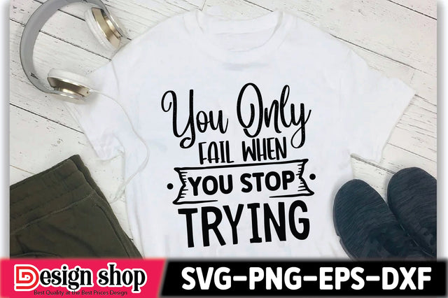 you only fail when you stop trying SVG Ariyan 