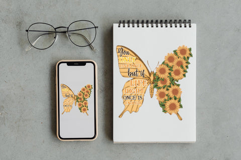 You Only Live Once Sunflower PNG Sublimation Jagonath Roy 