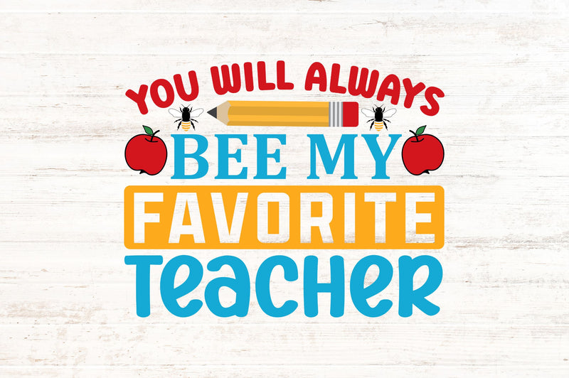 BLUPARK Kosmetiktasche Für Lehrer – Mit Aufdruck 'You Will Always Bee My Favorite Teacher' (23,5x17 Cm)