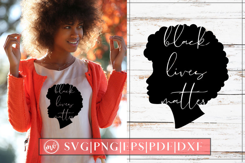 Young Black Girl Black Lives Matter SVG - So Fontsy