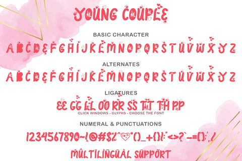 Young Couple Font Prasetya Letter 