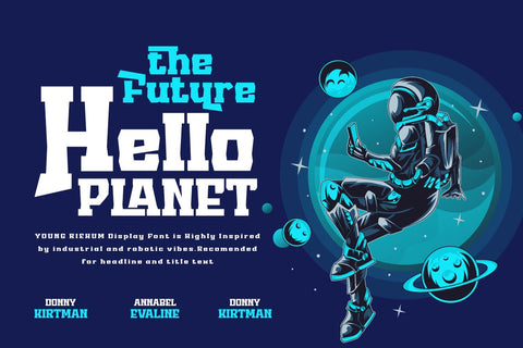 Young Riehum | Display Hero Font Font twinletter 