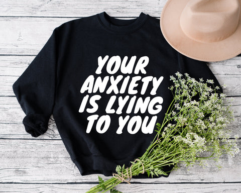your anxiety is lying to you svg cut file cricut, svg for shirt Empathy Mental Health Awareness Kindness svg Self Love png sublimation SVG Fauz 
