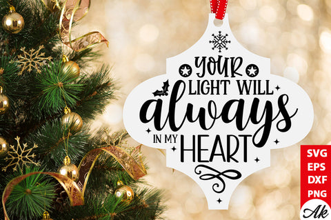 Your light will always in my heart Cardinal Arabesque SVG akazaddesign 