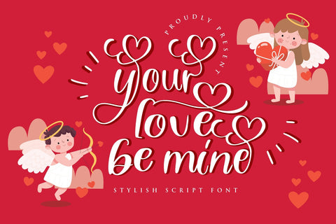 your love be mine valentine love, wedding calligraphy Font goodigital_13 
