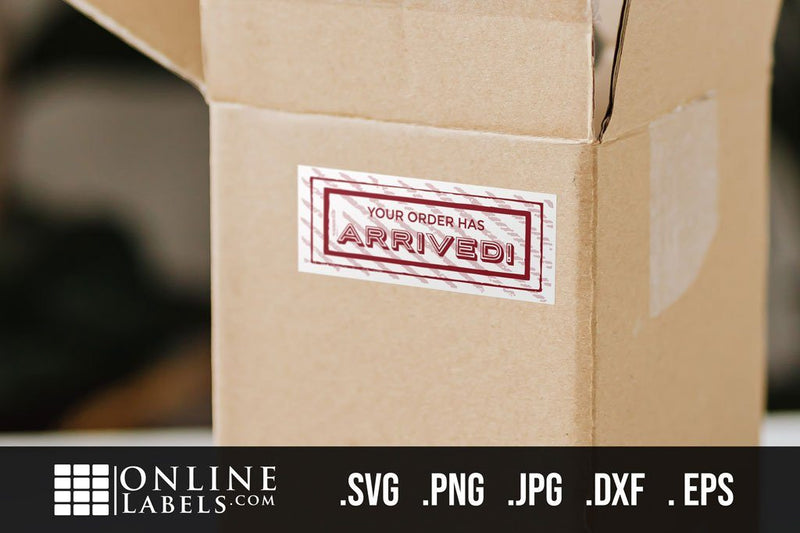 "Your Order Has Arrived" Small Business Sticker SVG Online Labels 