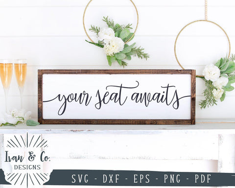 Your Seat Awaits SVG Files | Wedding Seating Chart SVG | Wedding SVG | Cricut | Silhouette | Commercial Use | Cut Files (1037543898) SVG Ivan & Co. Designs 