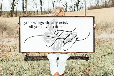 Your Wings Already Existed | SVG for Sign or Stencil SVG Ikonart Design Shop 