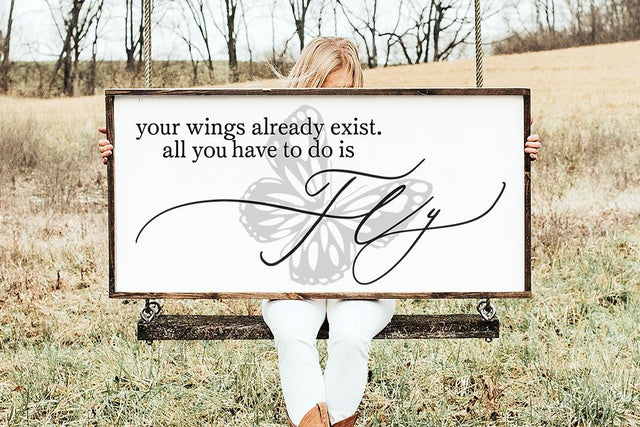 Your Wings Already Existed | SVG for Sign or Stencil SVG Ikonart Design Shop 