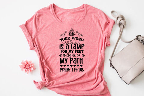 Your word is a lamp for my feet a light on my path psalm 119:105 SVG SVG DESIGNISTIC 