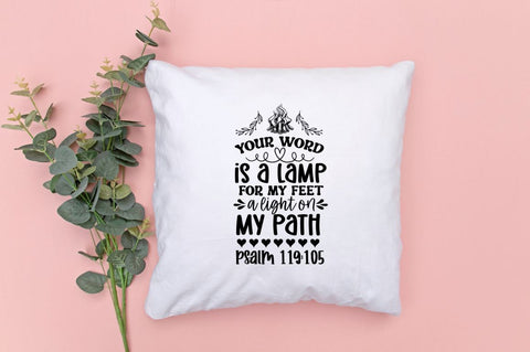 Your word is a lamp for my feet a light on my path psalm 119:105 SVG SVG DESIGNISTIC 