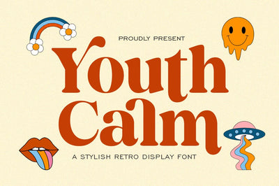 Youth Calm - Display Retro Font Font Illushvara Design 