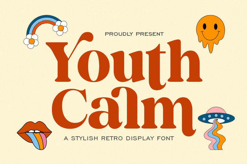 Youth Calm - Display Retro Font Font Illushvara Design 