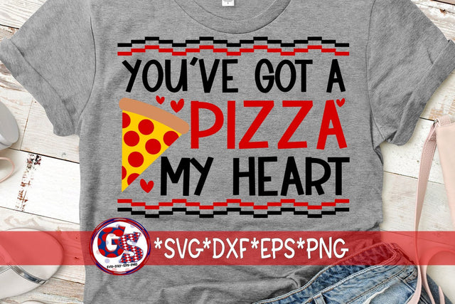 You've Got A Pizza My Heart SVG DXF EPS PNG-Valentine's Day SVG SVG Greedy Stitches 