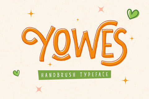 Yowes - Handbrush Typeface Font Dumadistyle 