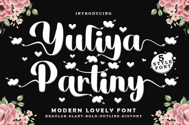 Yuliya Partiny Script Font muhammadzeky 