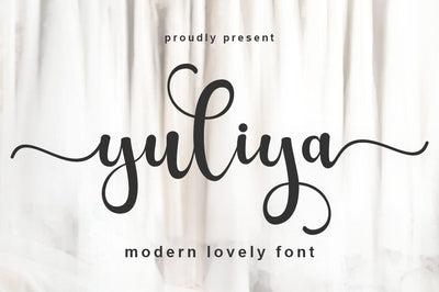 Yuliya Script Font muhammadzeky 