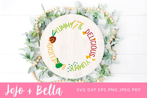 Yummy and delicious SVG, Cut files for Cricut. Clip Art silhouettes (eps, svg, pdf, png, dxf, jpeg), Yummy and delicious SVG, Recipe SVG Jojo&Bella 