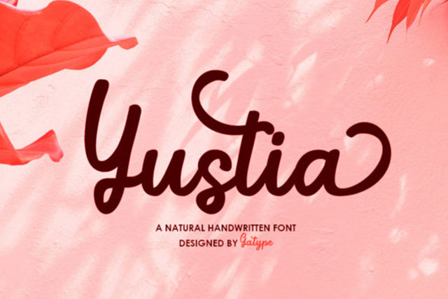 Yustia Script Font gatype 