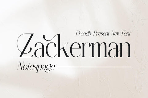 Zackerman Typeface Font Storytype Studio 