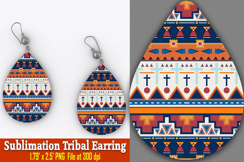 Zahara Tribal Earring Sublimation Ethnic Touch 