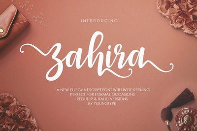 Zahira Script Font Youngtype