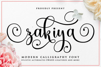 Zakiya Script Font muhammadzeky 