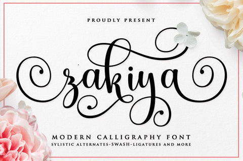 Zakiya Script Font muhammadzeky 