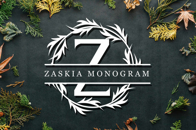 Zaskia Monogram Font LetterdayStudio 