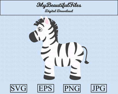 Zebra Animal Clipart SVG MyBeautifulFiles 