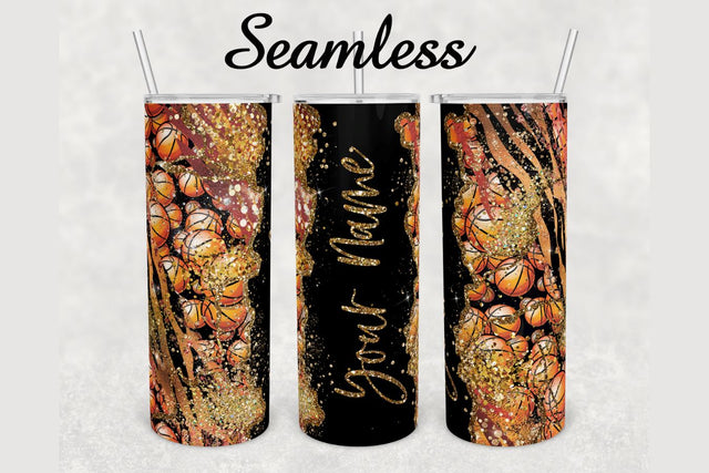 Zebra Basketball Glitter Marble Tumbler sublimation design 20 oz skinny tumbler wrap Sublimation BambinaCreations 