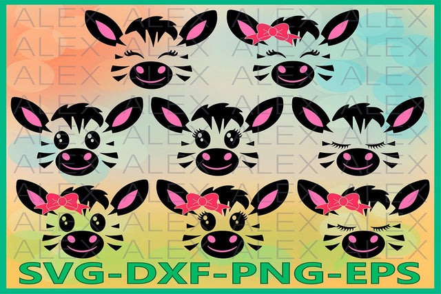 Zebra face svg SVG AlexSVGStudio 