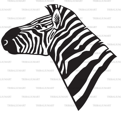 Zebra head SVG TribaliumArtSF 