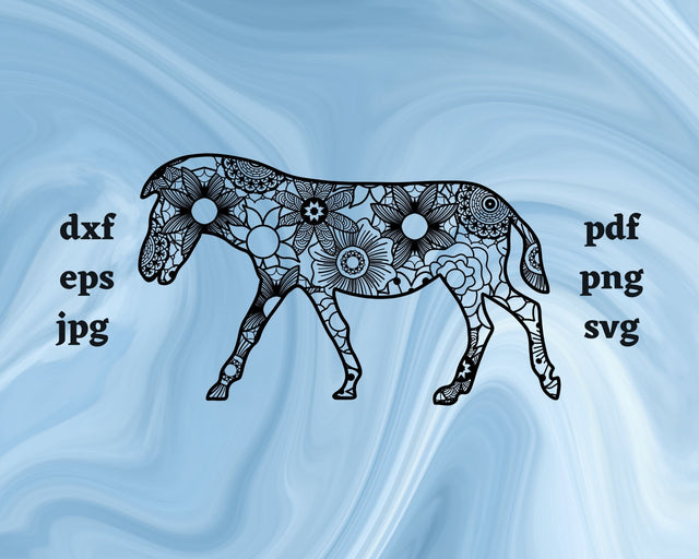 Zebra Mandala SVG Cut File SVG Northern Light SVG 