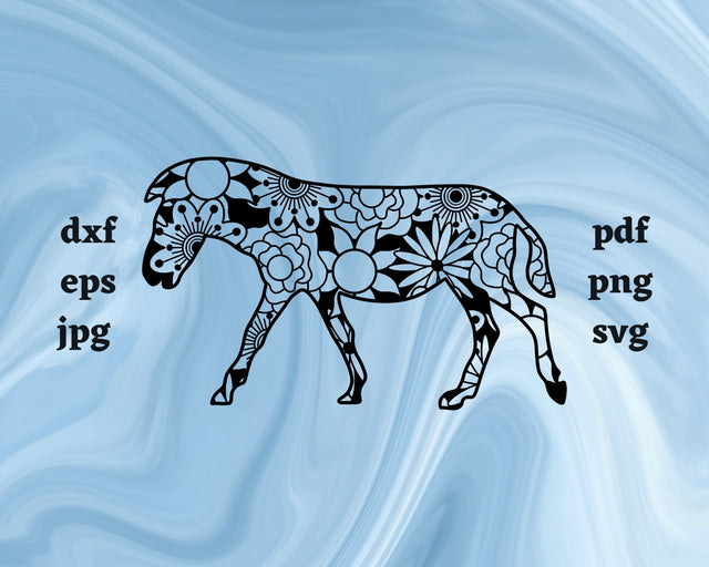 Zebra Mandala SVG Cut File SVG Northern Light SVG 