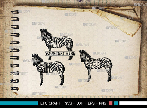 Zebra Monogram, Zebra Silhouette, Zebra SVG, Zebra, Wildlife Svg, Animal Svg, Zoo Svg, SB00333 SVG ETC Craft 