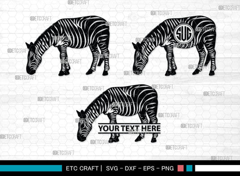 Zebra Monogram, Zebra Silhouette, Zebra SVG, Zebra, Wildlife Svg, Animal Svg, Zoo Svg, SB00333 SVG ETC Craft 