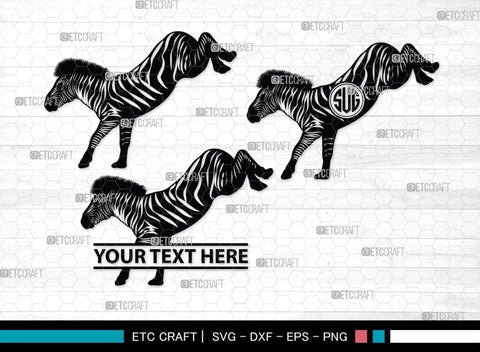 Zebra Monogram, Zebra Silhouette, Zebra SVG, Zebra, Wildlife Svg, Animal Svg, Zoo Svg, SB00333 SVG ETC Craft 