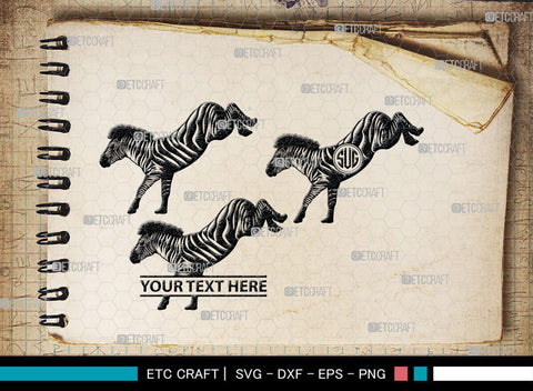 Zebra Monogram, Zebra Silhouette, Zebra SVG, Zebra, Wildlife Svg, Animal Svg, Zoo Svg, SB00333 SVG ETC Craft 