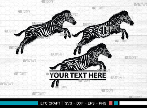 Zebra Monogram, Zebra Silhouette, Zebra SVG, Zebra, Wildlife Svg, Animal Svg, Zoo Svg, SB00333 SVG ETC Craft 