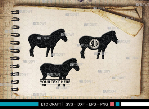 Zebra Monogram, Zebra Silhouette, Zebra SVG, Zebra, Wildlife Svg, Animal Svg, Zoo Svg, SB00333 SVG ETC Craft 