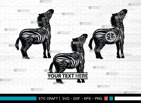 Zebra Monogram, Zebra Silhouette, Zebra SVG, Zebra, Wildlife Svg, Animal Svg, Zoo Svg, SB00333 SVG ETC Craft 