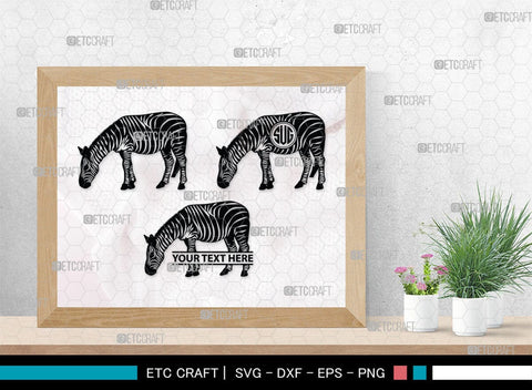 Zebra Monogram, Zebra Silhouette, Zebra SVG, Zebra, Wildlife Svg, Animal Svg, Zoo Svg, SB00333 SVG ETC Craft 