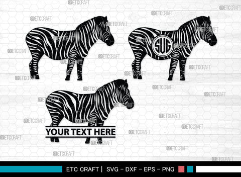 Zebra Monogram, Zebra Silhouette, Zebra SVG, Zebra, Wildlife Svg, Animal Svg, Zoo Svg, SB00333 SVG ETC Craft 