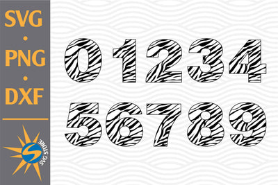 Zebra Numbers SVG, PNG, DXF Digital Files Include SVG SVGStoreShop 