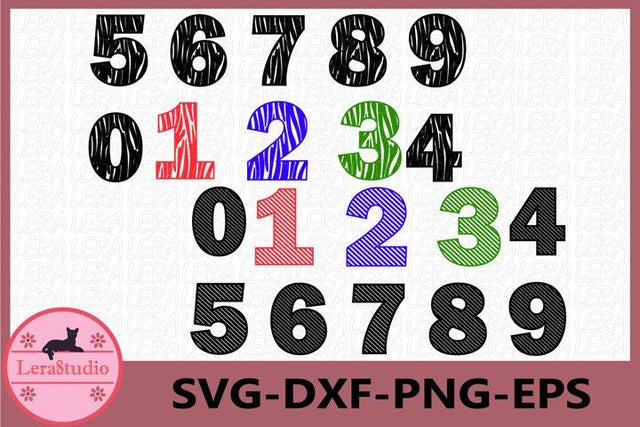 Zebra Numbers SVG SVG Lerastudio 