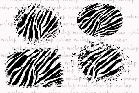 Zebra Patches Bundle, Splash Sublimation Design, Digital Paper, Black and White print texture,Distressed Zebra Print Sublimation Patches PNG Sublimation ArtStudio 