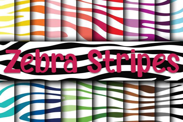 Zebra Stripes Digital Papers SVG Old Market 